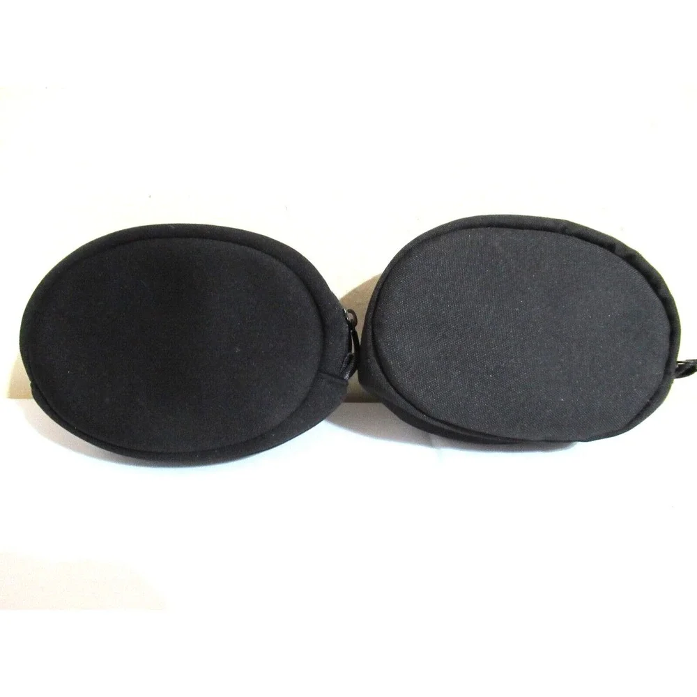 Set of 2 Beats Headphone Storage Cases Soft Padded Canvas/Neoprene Black